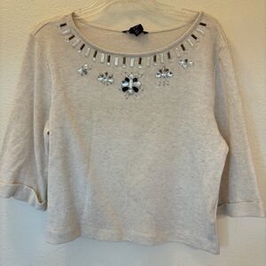H&M embellished holiday top size small S NWT new